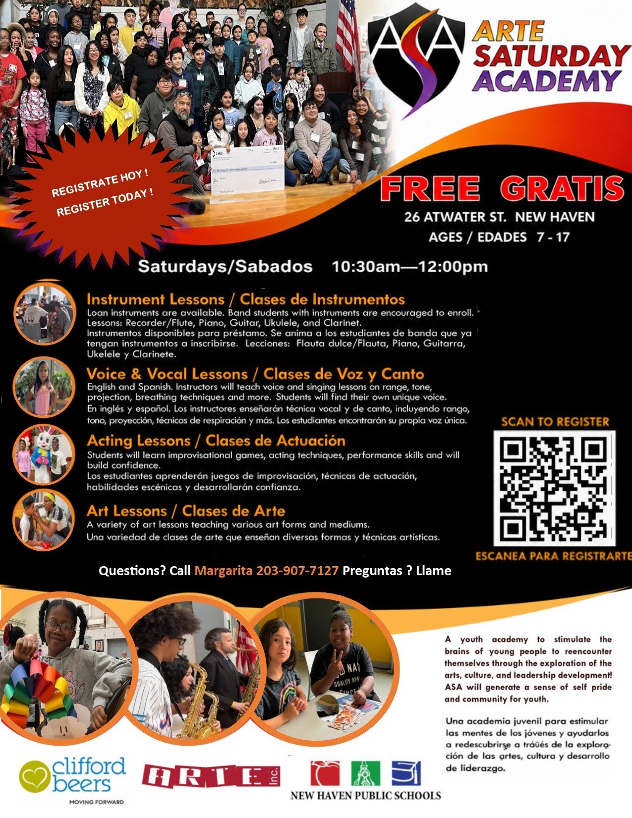 ASA FLYER SEPT 2026 Arte Inc ARTS SATURDAY ACADEMY!